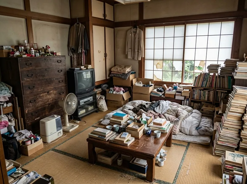 遺品整理前の和室(イメージ)